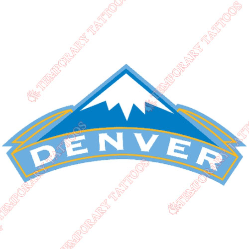 Denver Nuggets Customize Temporary Tattoos Stickers NO.985